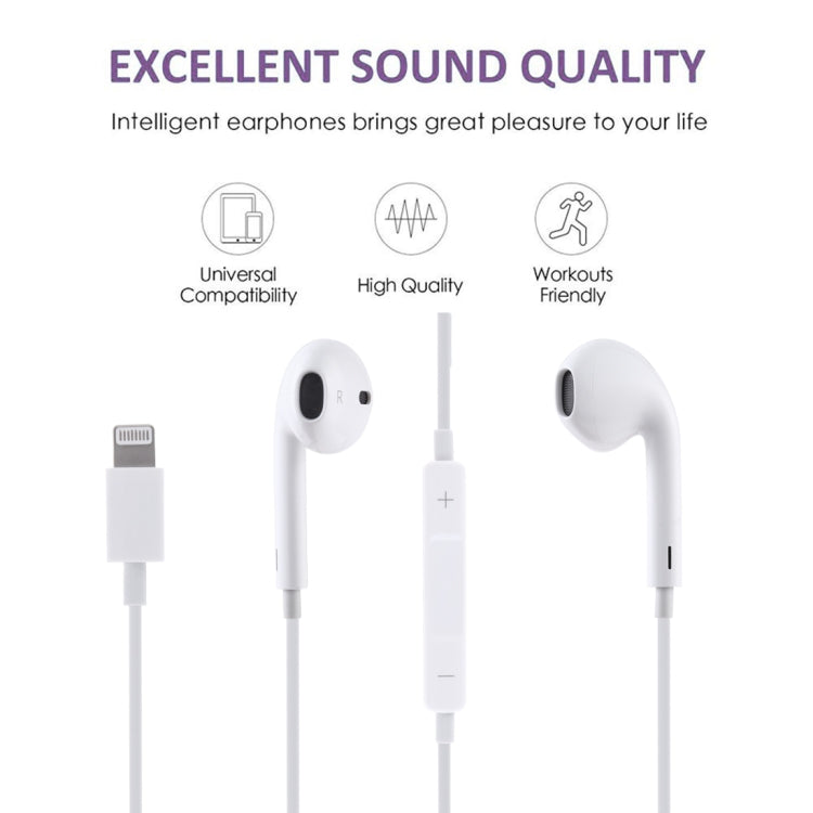 GL069 8 Pin Port Bluetooth Module Pop-up Window Wired Stereo Earphones with Mic (White) - Normal Style Earphone by buy2fix | Online Shopping UK | buy2fix