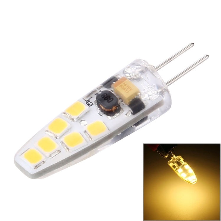 G4 2W 180LM Corn Light Bulb, 12 LED SMD 2835 Silicone, DC 12V, Small Size: 4.1x1x1cm(Warm White) - LED Blubs & Tubes by buy2fix | Online Shopping UK | buy2fix