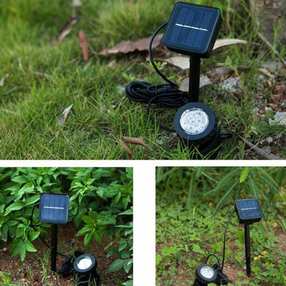 Two Heads LED Outdoor Waterproof Solar Underwater Spotlight Floodlight - Underwater Lights by buy2fix | Online Shopping UK | buy2fix