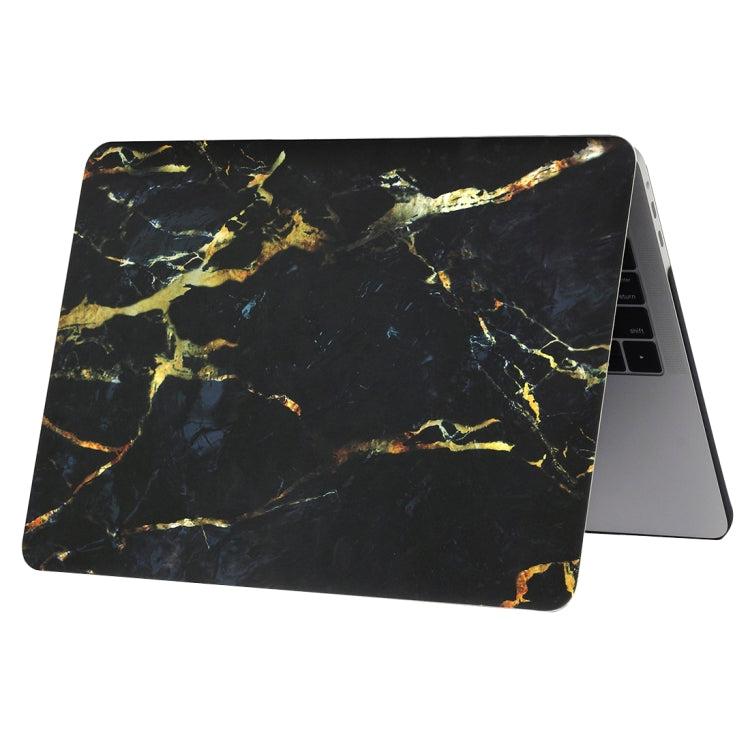 For 2016 New Macbook Pro 13.3 inch A1706 & A1708 Black Gold Texture Marble Pattern Laptop Water Decals PC Protective Case - MacBook Pro Cases by buy2fix | Online Shopping UK | buy2fix