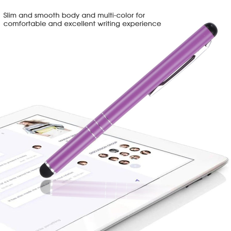 Universal Three Rings Mobile Phone Writing Pen (Purple) - Stylus Pen by buy2fix | Online Shopping UK | buy2fix