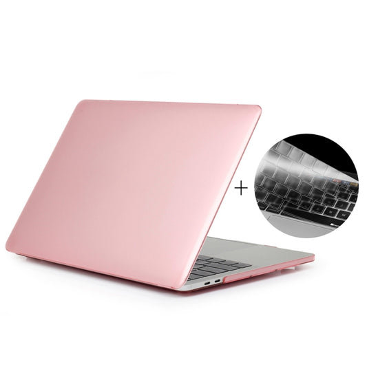 ENKAY Hat-Prince 2 in 1 Crystal Hard Shell Plastic Protective Case + US Version Ultra-thin TPU Keyboard Protector Cover for 2016 New MacBook Pro 13.3 inch with Touchbar (A1706)(Pink) - MacBook Pro Cases by ENKAY | Online Shopping UK | buy2fix