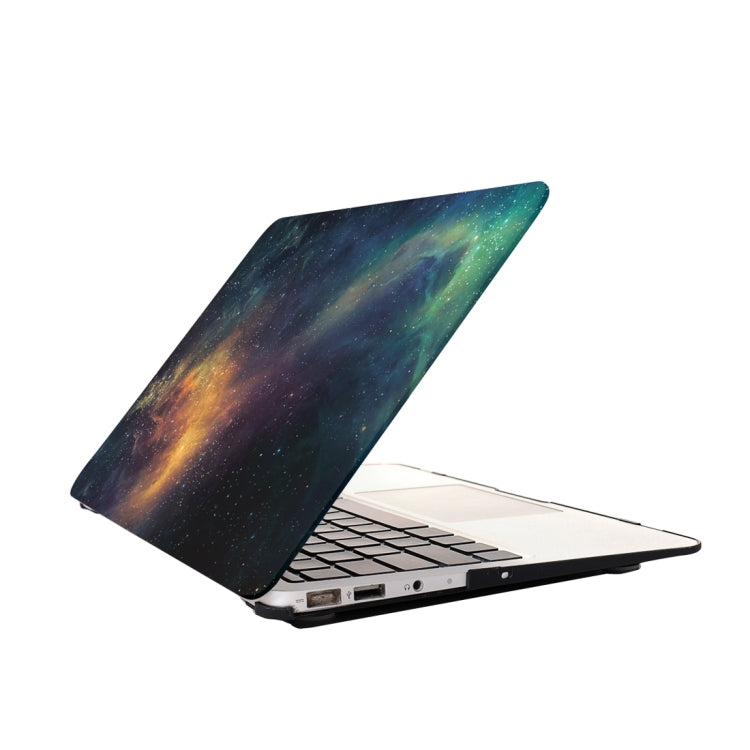 For Macbook Air 13.3 inch Starry Sky Patterns Apple Laptop Water Decals PC Protective Case(Green) - MacBook Air Cases by buy2fix | Online Shopping UK | buy2fix