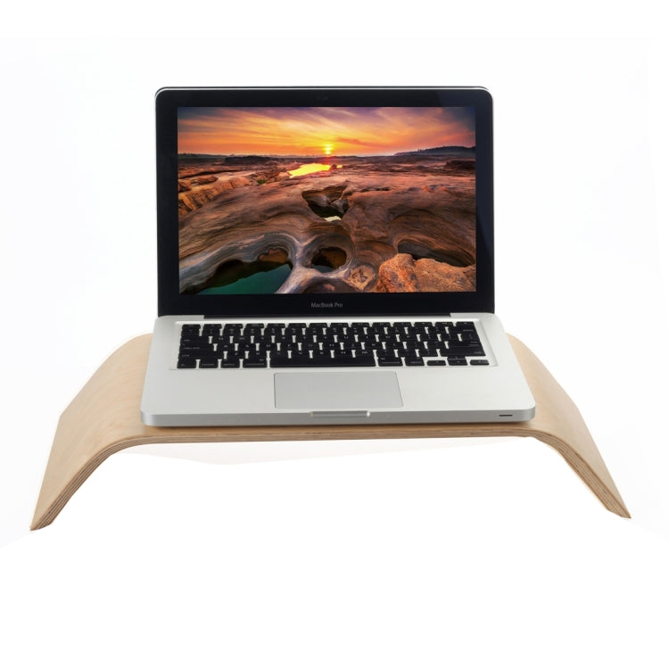 SamDi Artistic Wood Grain Desktop Holder Stand Cradle for Apple Macbook, ASUS, Lenovo - MacBook Holder by buy2fix | Online Shopping UK | buy2fix