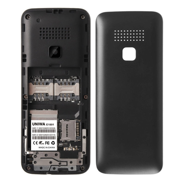 UNIWA E1801 Mobile Phone, 1.77 inch, 800mAh Battery, 21 Keys, Support Bluetooth, FM, MP3, MP4, GSM, Dual SIM(Blue) - UNIWA by UNIWA | Online Shopping UK | buy2fix