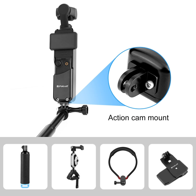 For DJI OSMO Pocket 3 PULUZ Metal Protection Frame Cage Adapter Bracket (Black) - Mount & Holder by PULUZ | Online Shopping UK | buy2fix