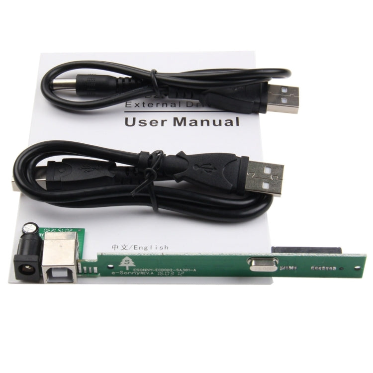 USB 2.0 Universal Notebook External 12.7mm CD/DVD SATA Port Optical Drive Box Kit(Black) - Optical Drives Cases by buy2fix | Online Shopping UK | buy2fix