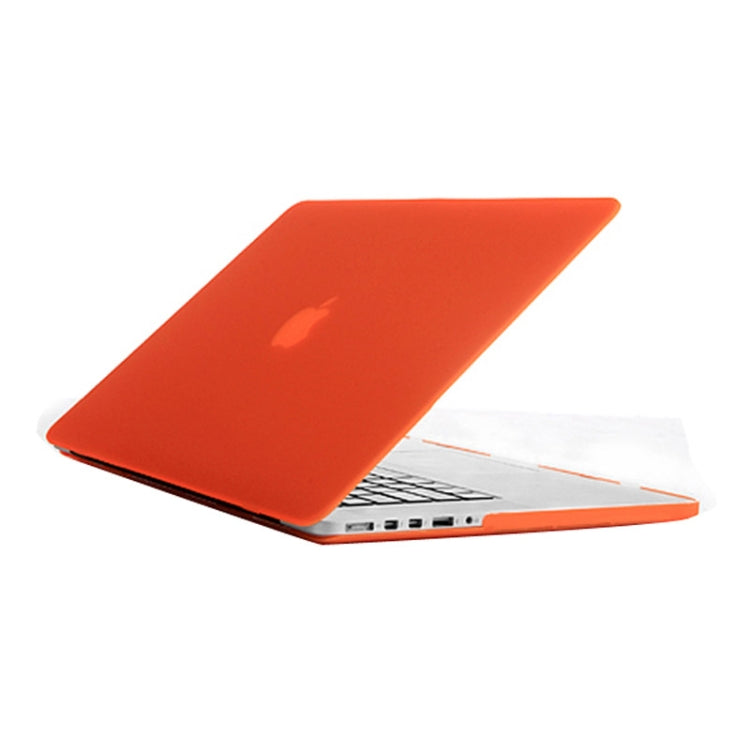 Frosted Hard Protective Case for Macbook Pro Retina 15.4 inch  A1398(Orange) - MacBook Pro Cases by buy2fix | Online Shopping UK | buy2fix