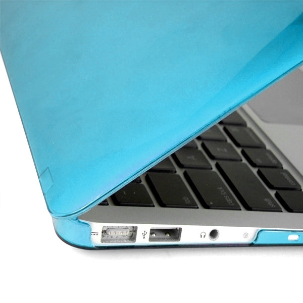 ENKAY for MacBook Air 11.6 inch (US Version) / A1370 / A1465 4 in 1 Crystal Hard Shell Plastic Protective Case with Screen Protector & Keyboard Guard & Anti-dust Plugs(Blue) - MacBook Air Cases by ENKAY | Online Shopping UK | buy2fix