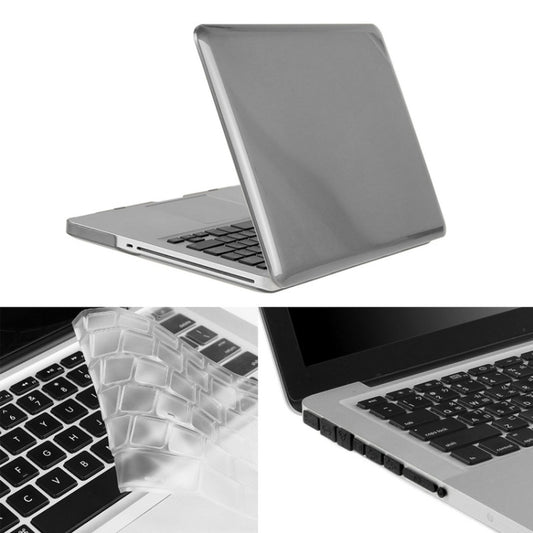 ENKAY for Macbook Pro 13.3 inch (US Version) / A1278 Hat-Prince 3 in 1 Crystal Hard Shell Plastic Protective Case with Keyboard Guard & Port Dust Plug(Grey) - MacBook Pro Cases by ENKAY | Online Shopping UK | buy2fix