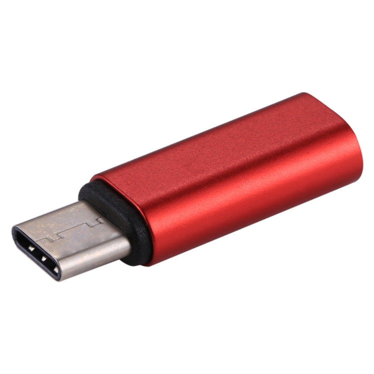 8 Pin Female to USB-C / Type-C Male Metal Shell Adapter(Red) - Converter & Adapter by buy2fix | Online Shopping UK | buy2fix