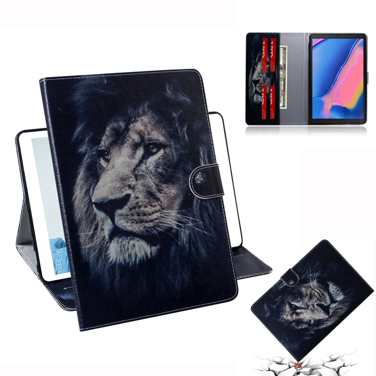 Lion Pattern Horizontal Flip Leather Case for Galaxy Tab A 8 (2019) / P200 / P205, with Holder & Card Slot & Wallet - Tab A 8.0 & S Pen (2019) P200/P205 by buy2fix | Online Shopping UK | buy2fix