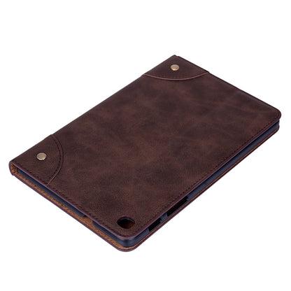 Retro Book Style Horizontal Flip Leather Case for Galaxy Tab A 8 (2019) P200 / P205,  with Holder & Card Slots & Wallet (Coffee) - Tab A 8.0 & S Pen (2019) P200/P205 by buy2fix | Online Shopping UK | buy2fix