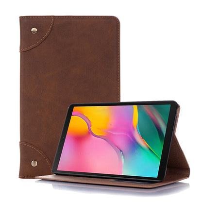 Retro Book Style Horizontal Flip Leather Case for Galaxy Tab A 8 (2019) P200 / P205,  with Holder & Card Slots & Wallet (Brown) - Tab A 8.0 & S Pen (2019) P200/P205 by buy2fix | Online Shopping UK | buy2fix