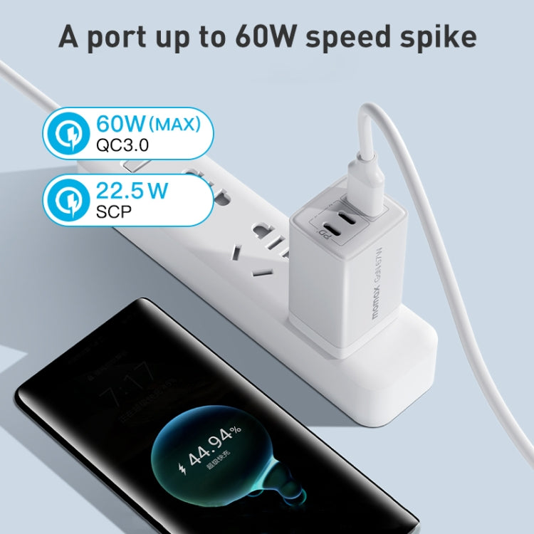 MOMAX UM30 PD 67W Fast Charger Power Adapter, UK Plug(White) - USB Charger by MOMAX | Online Shopping UK | buy2fix