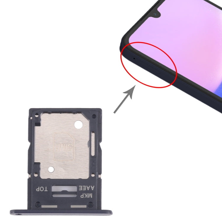 For Samsung Galaxy A15 4G SM-A155F Original SIM Card Tray + SIM / Micro SD Card Tray (Black) - Card Socket by buy2fix | Online Shopping UK | buy2fix