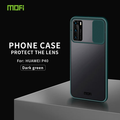 For Huawei P40 MOFI Xing Dun Series PC + TPU Anti-peep Waterproof And Anti-drop All-inclusive Protective Shell, Translucent Frosted(Green) - Huawei Cases by MOFI | Online Shopping UK | buy2fix