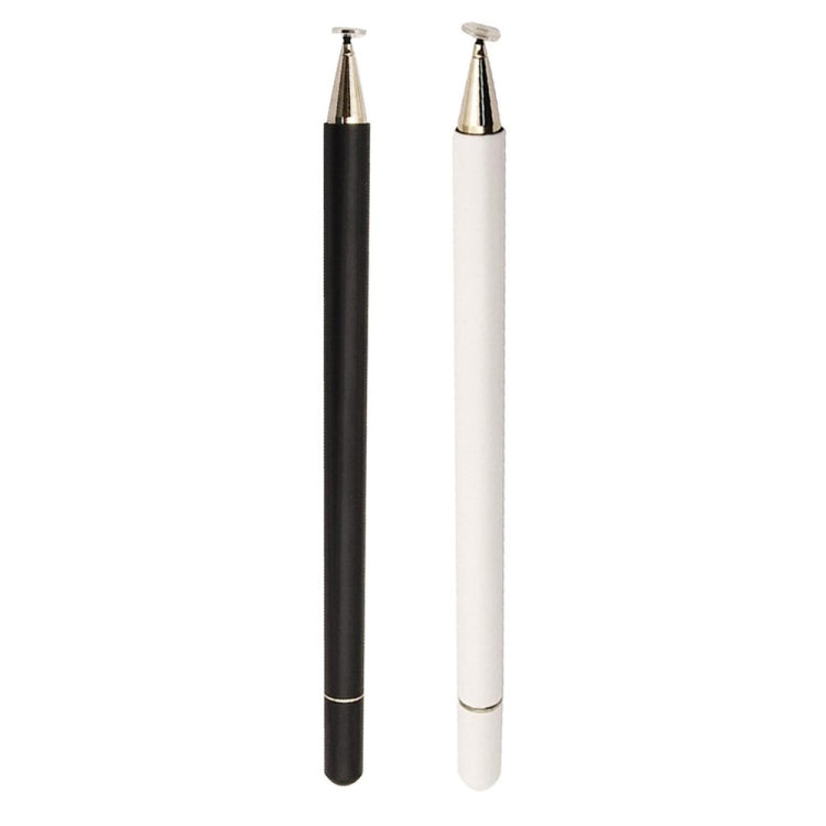 Imitation Porcelain 2 in 1 Mobile Phone Touch Screen Capacitive Pen for Apple / Huawei / Xiaomi / Samsung(White) - Pencil Accessories by buy2fix | Online Shopping UK | buy2fix