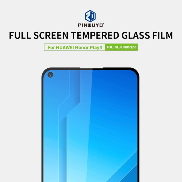 For Huawei Honor Play4 PINWUYO 9H 2.5D Full Screen Tempered Glass Film(Black) - Honor Tempered Glass by PINWUYO | Online Shopping UK | buy2fix