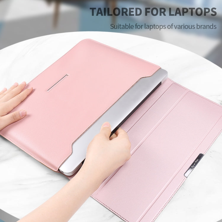 4 in 1 Universal Laptop Holder PU Waterproof Protection Wrist Laptop Bag, Size:15/16inch(Dark blue) - 15 inch by buy2fix | Online Shopping UK | buy2fix