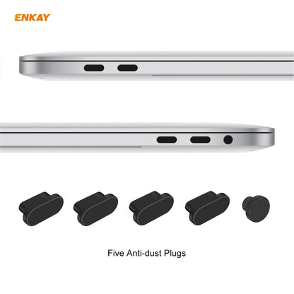 ENKAY 3 in 1 Matte Laptop Protective Case + US Version TPU Keyboard Film + Anti-dust Plugs Set for MacBook Pro 13.3 inch A1706 / A1989 / A2159 (with Touch Bar)(Purple) - MacBook Pro Cases by ENKAY | Online Shopping UK | buy2fix