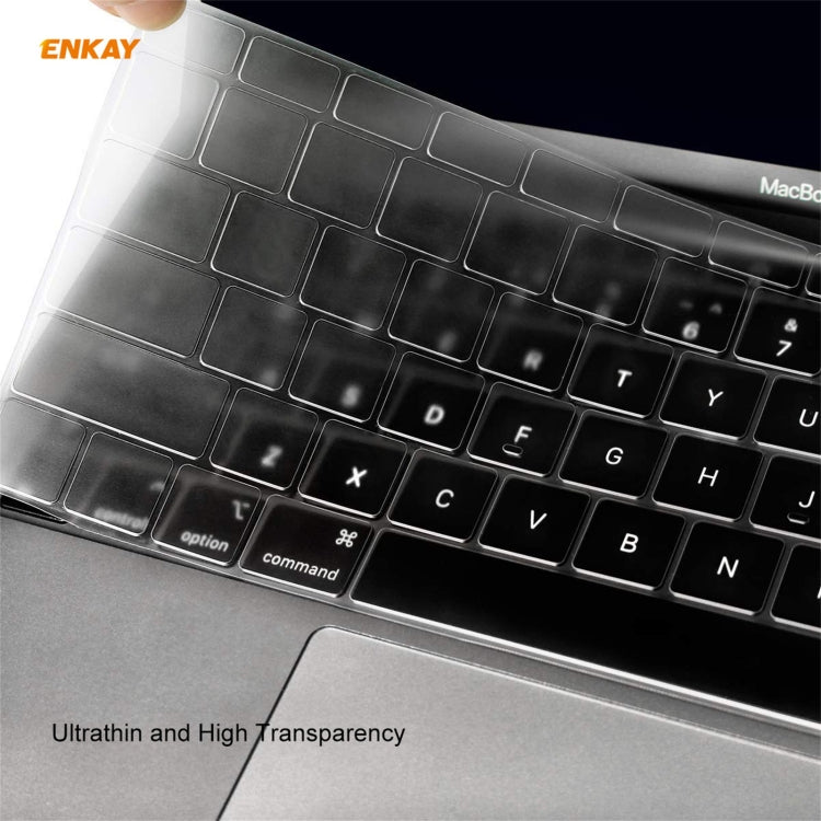 ENKAY 3 in 1 Matte Laptop Protective Case + US Version TPU Keyboard Film + Anti-dust Plugs Set for MacBook Pro 15.4 inch A1707 & A1990 (with Touch Bar)(Light Blue) - MacBook Pro Cases by ENKAY | Online Shopping UK | buy2fix