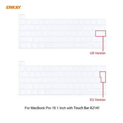 ENKAY 3 in 1 Matte Laptop Protective Case + US Version TPU Keyboard Film + Anti-dust Plugs Set for MacBook Pro 16 inch A2141 (with Touch Bar)(Grey) - MacBook Pro Cases by ENKAY | Online Shopping UK | buy2fix