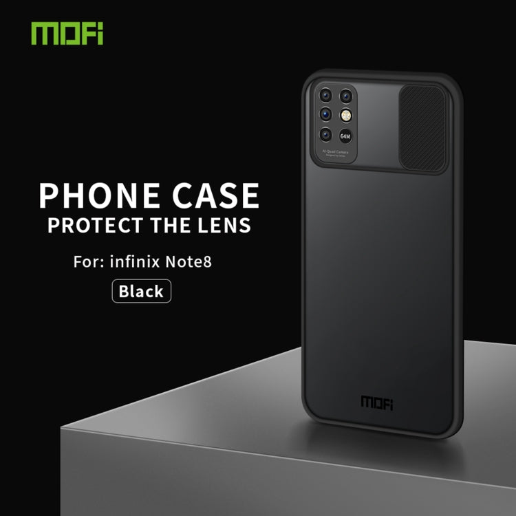 For INFINIX Note8 MOFI Xing Dun Series PC + TPU Anti-peep Waterproof And Anti-drop All-inclusive Protective Shell, Translucent Frosted(Black) - Infinix Cases by MOFI | Online Shopping UK | buy2fix