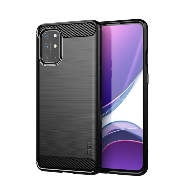 For OnePlus 8T MOFI Gentleness Series Brushed Texture Carbon Fiber Soft TPU Case(Black) - OnePlus Cases by MOFI | Online Shopping UK | buy2fix