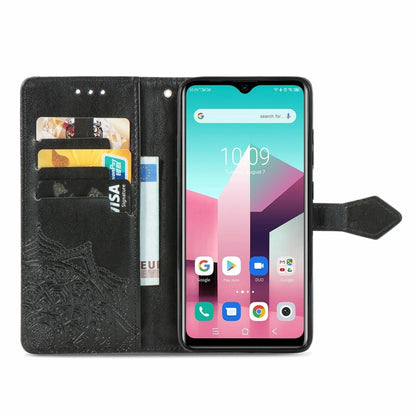 For Blackview A80 Pro Mandala Flower Embossed Horizontal Flip Leather Case with Holder & Three Card Slots & Wallet & Lanyard(Black) - More Brand by buy2fix | Online Shopping UK | buy2fix