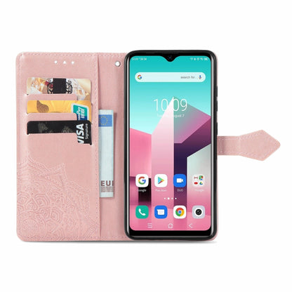 For Blackview A80 Pro Mandala Flower Embossed Horizontal Flip Leather Case with Holder & Three Card Slots & Wallet & Lanyard(Rose Gold) - More Brand by buy2fix | Online Shopping UK | buy2fix