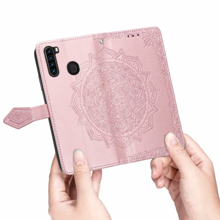 For Blackview A80 Pro Mandala Flower Embossed Horizontal Flip Leather Case with Holder & Three Card Slots & Wallet & Lanyard(Rose Gold) - More Brand by buy2fix | Online Shopping UK | buy2fix