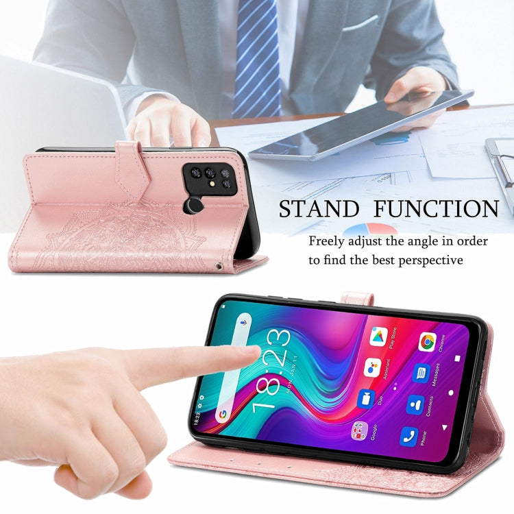 For Doogee X96 Pro Mandala Flower Embossed Horizontal Flip Leather Case with Holder & Three Card Slots & Wallet & Lanyard(Rose Gold) - More Brand by buy2fix | Online Shopping UK | buy2fix