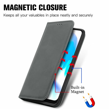 For Blackview A80 / A80s Retro Skin Feel Business Magnetic Horizontal Flip Leather Case with Holder & Card Slots & Wallet & Photo Frame(Gray) - More Brand by buy2fix | Online Shopping UK | buy2fix