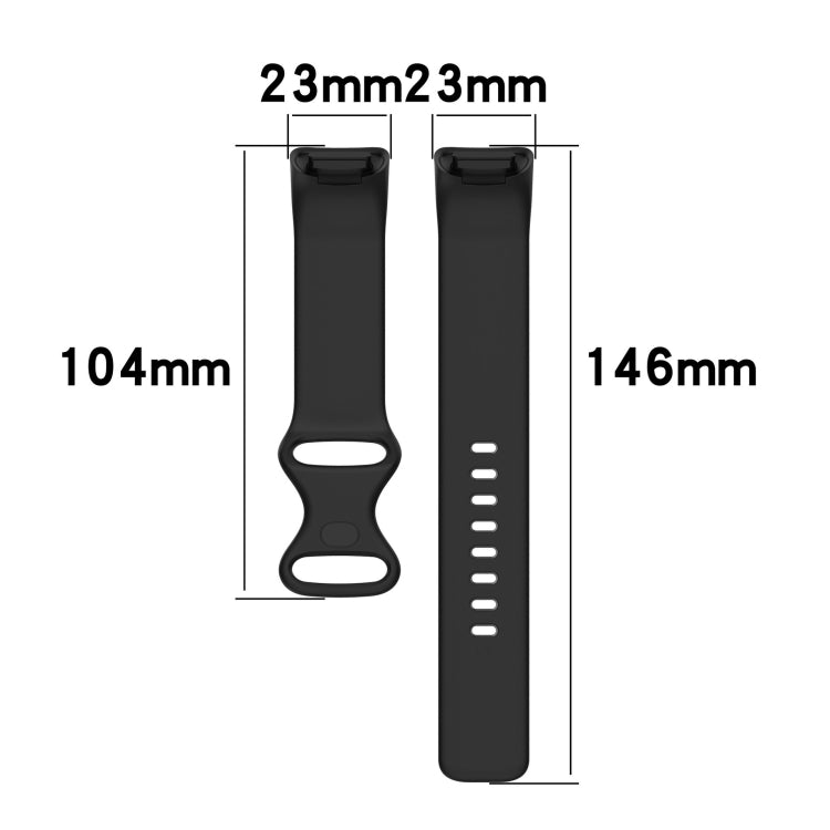 For Fitbit Charge 5 Monochromatic Silicone Watch Band, Size: Small Size(Red) - Watch Bands by buy2fix | Online Shopping UK | buy2fix