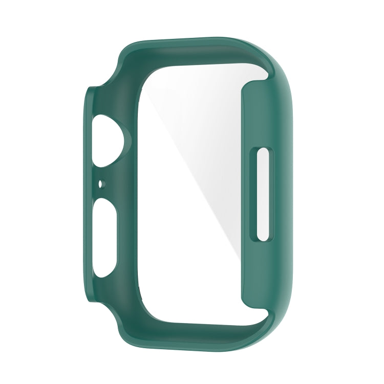 Shockproof PC Protective Case with Tempered Glass Film For Apple Watch Series 9 / 8 / 7 45mm(green) - Watch Cases by buy2fix | Online Shopping UK | buy2fix