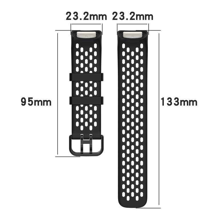 For Fitbit Charge 5 Monochromatic Breathable Silicone Watch Band(Light Blue) - Watch Bands by buy2fix | Online Shopping UK | buy2fix