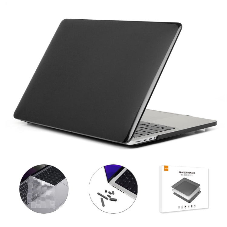 ENKAY Hat-Prince 3 in 1 Crystal Laptop Protective Case + TPU Keyboard Film + Anti-dust Plugs Set for MacBook Pro 16.2 inch A2485 2021/A2880 2023, Version:EU Version(Black) - MacBook Pro Cases by ENKAY | Online Shopping UK | buy2fix