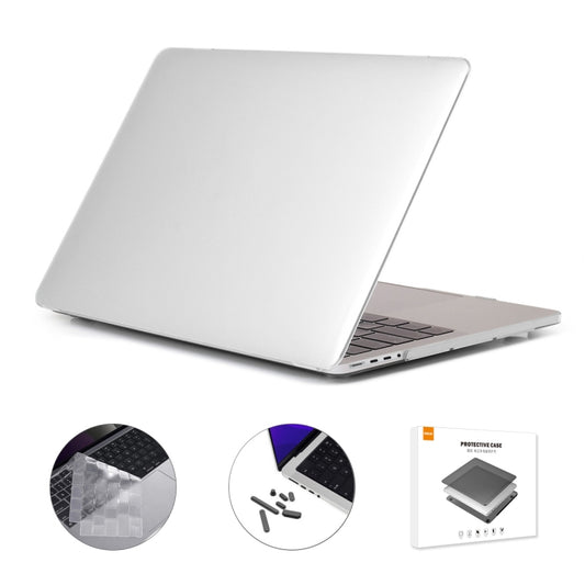 ENKAY Hat-Prince 3 in 1 Crystal Laptop Protective Case + TPU Keyboard Film + Anti-dust Plugs Set for MacBook Pro 14.2 inch A2442 2021, Version:EU Version(Transparent) - MacBook Pro Cases by ENKAY | Online Shopping UK | buy2fix