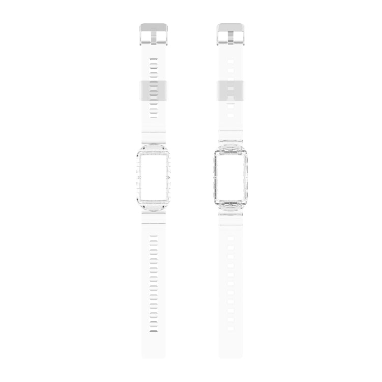 For Fitbit Charge 5 Silicone One Body Armor Watch Band(Transparent) - Watch Bands by buy2fix | Online Shopping UK | buy2fix