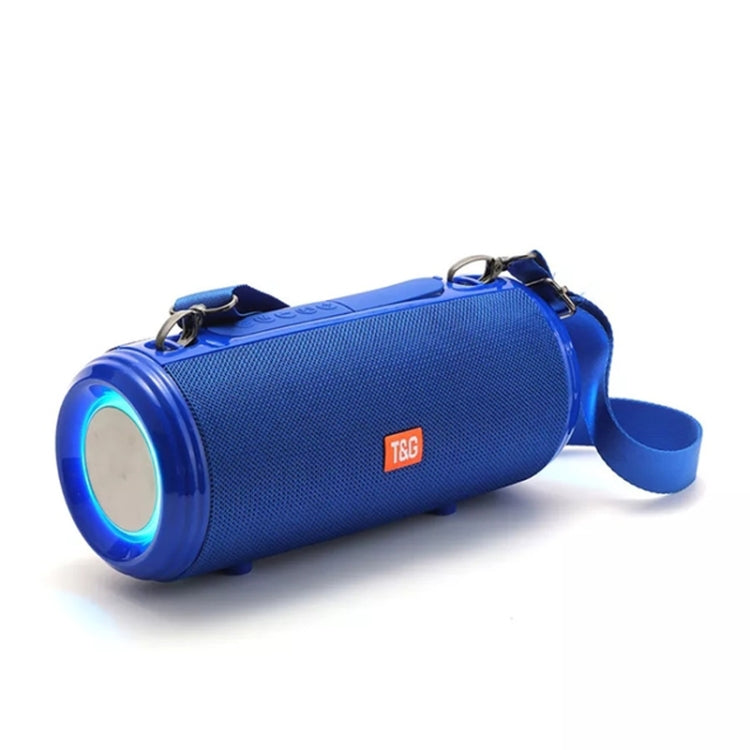 T&G TG537 RGB Light Portable Waterproof Bluetooth Speaker Supports FM / TF Card(Blue) - Desktop Speaker by T&G | Online Shopping UK | buy2fix