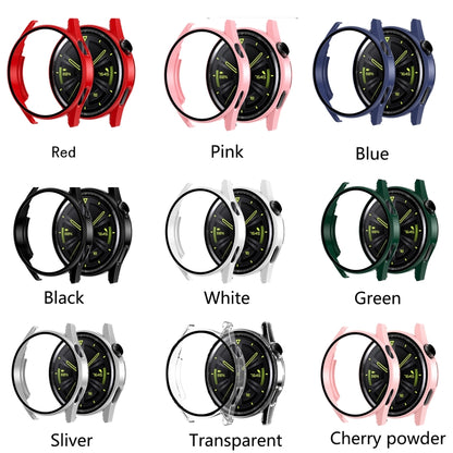 Tempered Glass Film Oil Spray Matte PC Case For Huawei GT3 42mm(Black) - Watch Cases by buy2fix | Online Shopping UK | buy2fix