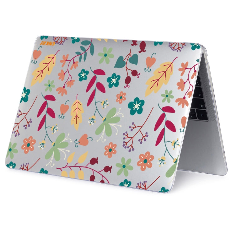 ENKAY Flower Series Pattern Laotop Protective Crystal Case For MacBook Pro 13.3 inch A1706 / A1708 / A1989 / A2159(Spring) - MacBook Pro Cases by ENKAY | Online Shopping UK | buy2fix