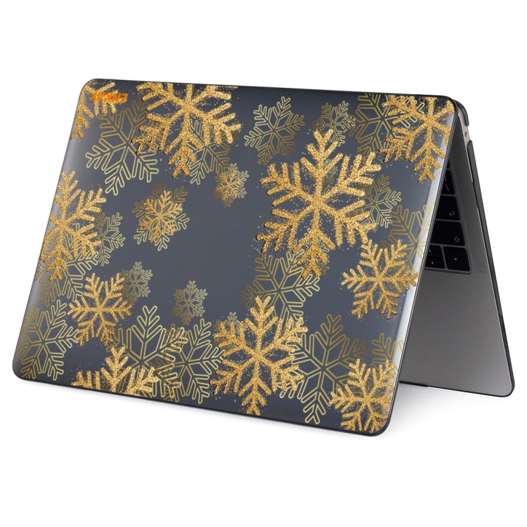 ENKAY Vintage Pattern Series Laotop Protective Crystal Case For MacBook Pro 14.2 inch A2442 (2021)(Golden Snowflake) - MacBook Pro Cases by ENKAY | Online Shopping UK | buy2fix