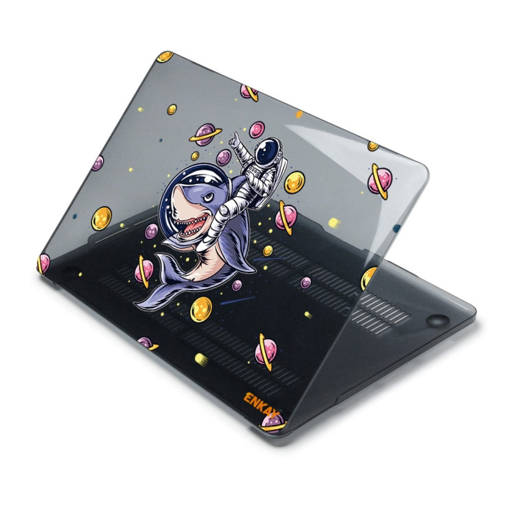 For MacBook Air 13.3 inch A1932 / A2179 / A2337 ENKAY Star Series Pattern Laotop Protective Crystal Case(Shark Astronaut) - MacBook Air Cases by ENKAY | Online Shopping UK | buy2fix