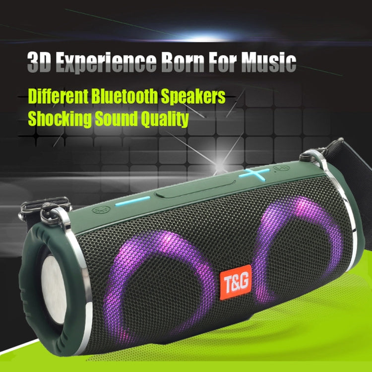 T&G TG642 RGB Light Waterproof  Portable Bluetooth Speaker Support FM / TF Card(Black) - Desktop Speaker by T&G | Online Shopping UK | buy2fix