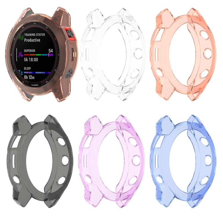 For Garmin Fenix 7 Shockproof TPU Soft Protective Case(Transparent) - Watch Cases by buy2fix | Online Shopping UK | buy2fix
