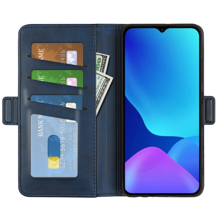 For Ulefone note 10 Dual-side Magnetic Buckle Leather Phone Case(Dark Blue) - Ulefone Cases by buy2fix | Online Shopping UK | buy2fix