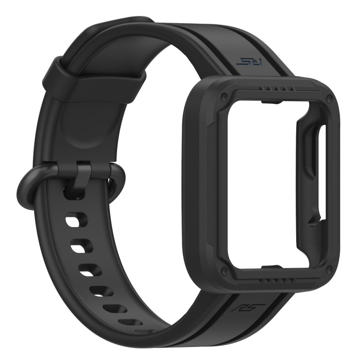 For Xiaomi Mi Watch Lite Silicone Solid Color Watch Band(Black) - Watch Bands by buy2fix | Online Shopping UK | buy2fix