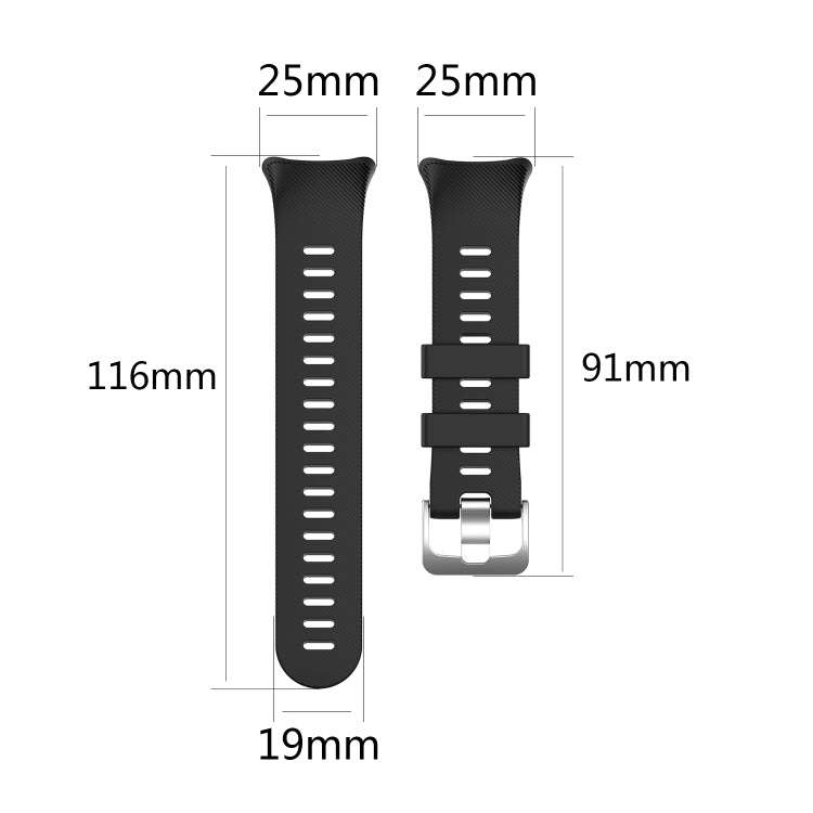 For Garmin Forerunner 45 / Forerunner 45S Universal Twill Solid Color Silicone Watch Band(Grey) - Watch Bands by buy2fix | Online Shopping UK | buy2fix